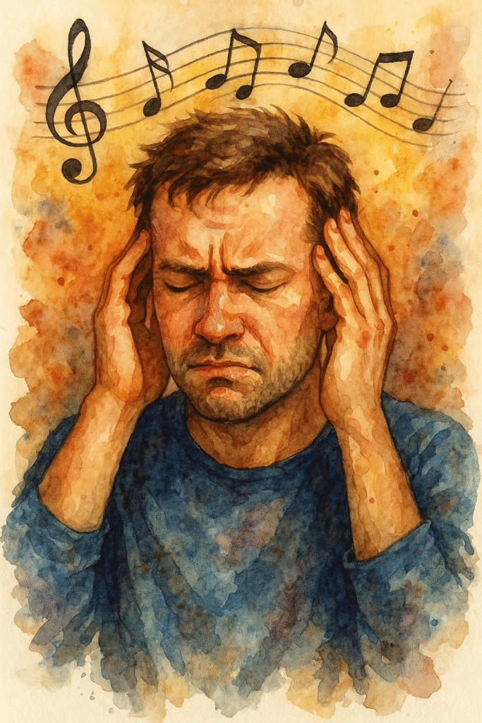 a man with a song stuck in his mind